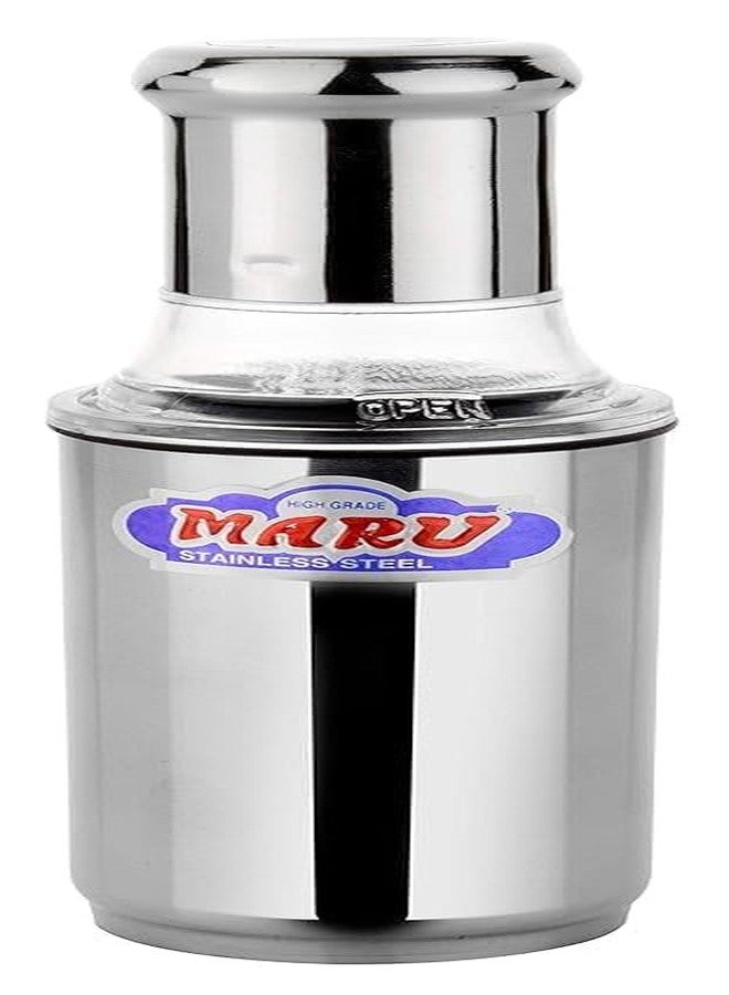 MARU Stainless Steel Oil Bottle For Cooking 350ml, Leakproof Designed Small Oil Container For Easy Storing&Instant Pouring With Easy-Removeable Nozzle From Can, One-Handed Grip For Effortless Cooking - Image 2